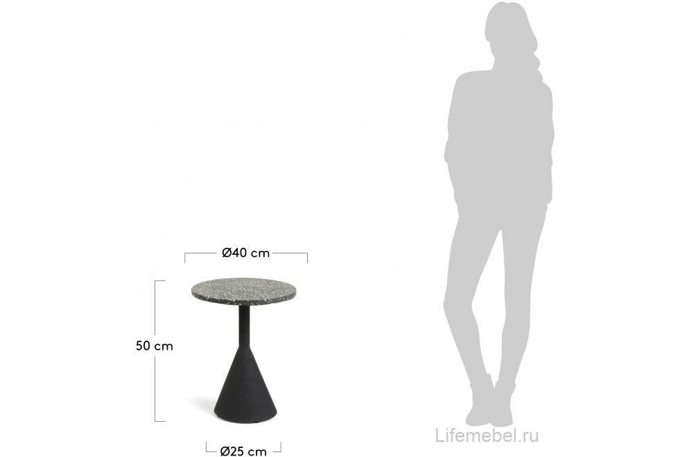 Журнальный столик Melano терраццо черный