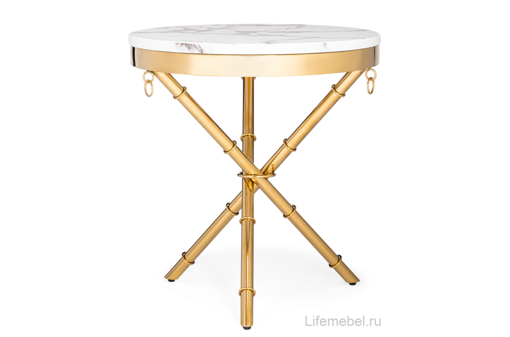 Журнальный столик Monika 50х55 marble / gold