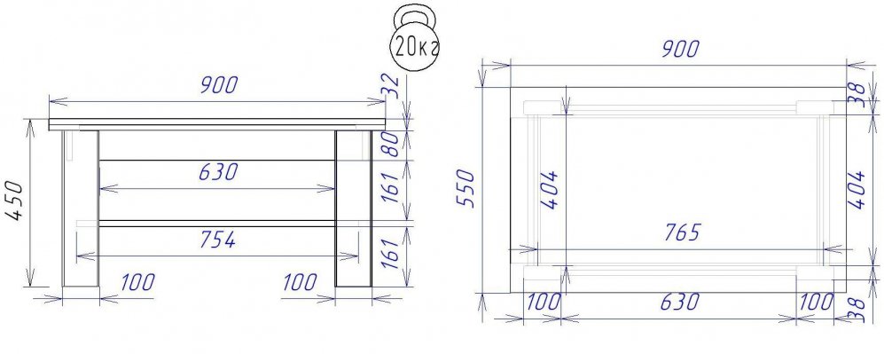 Журнальный столик Норд бардолино