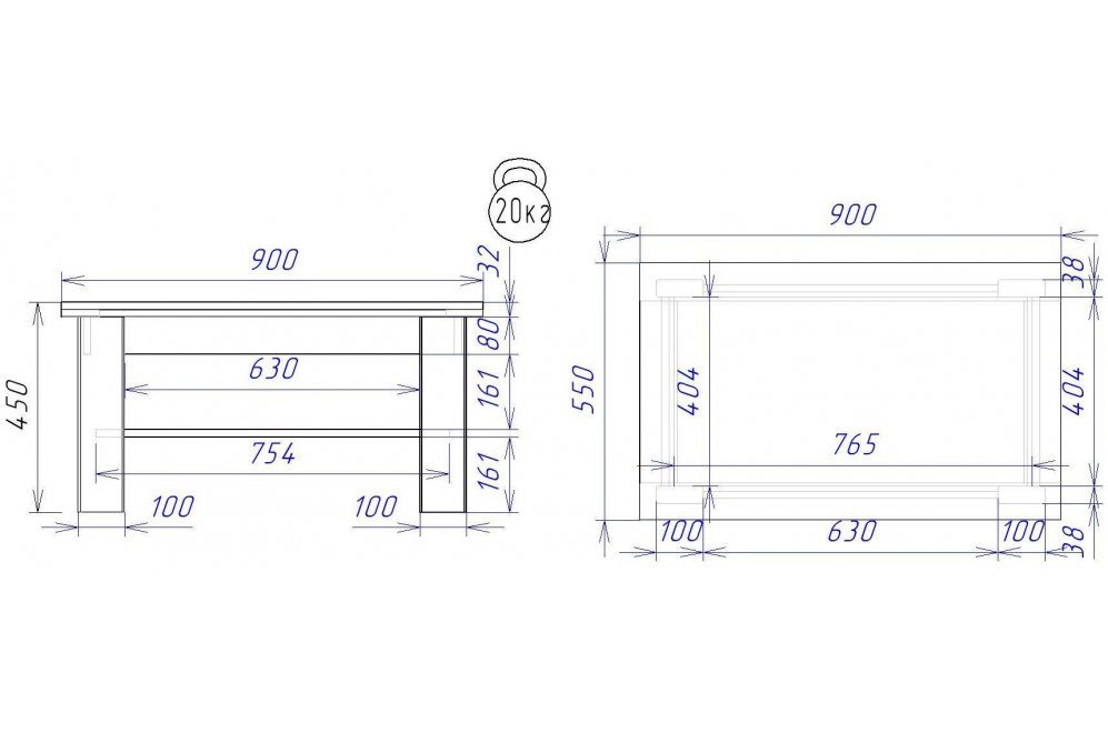Журнальный столик Норд сосна андерсен