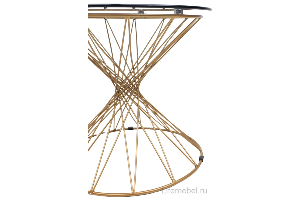 Журнальный столик Only тонированное стекло / золотой