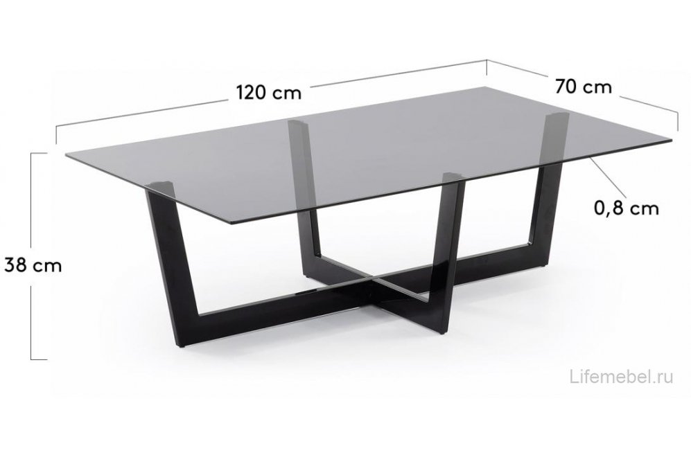 Журнальный столик Plum прозрачный