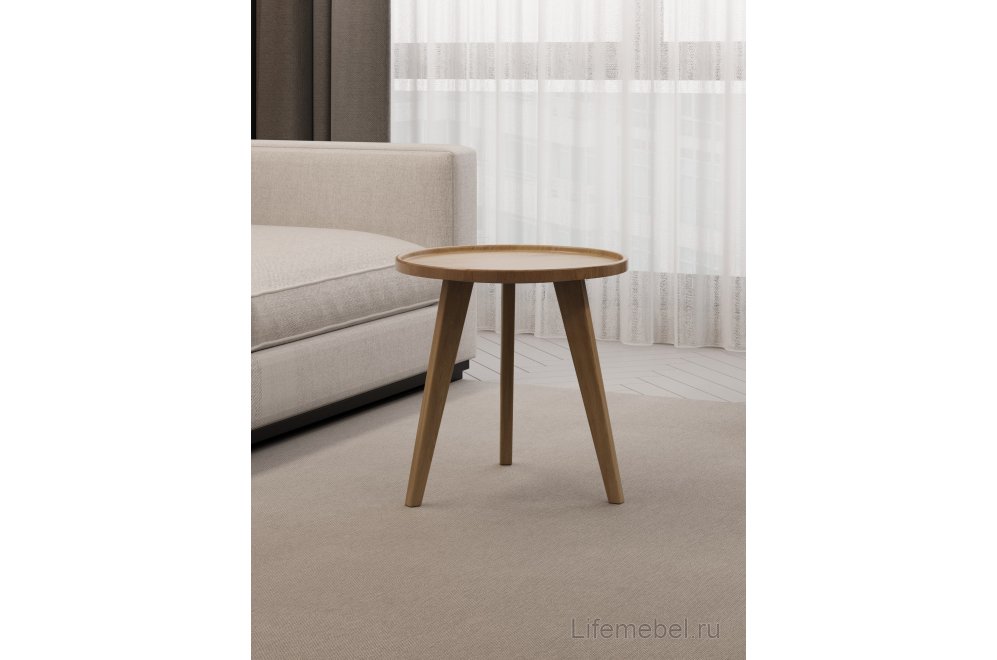 Журнальный столик Полли дуб янтарный / бежевый