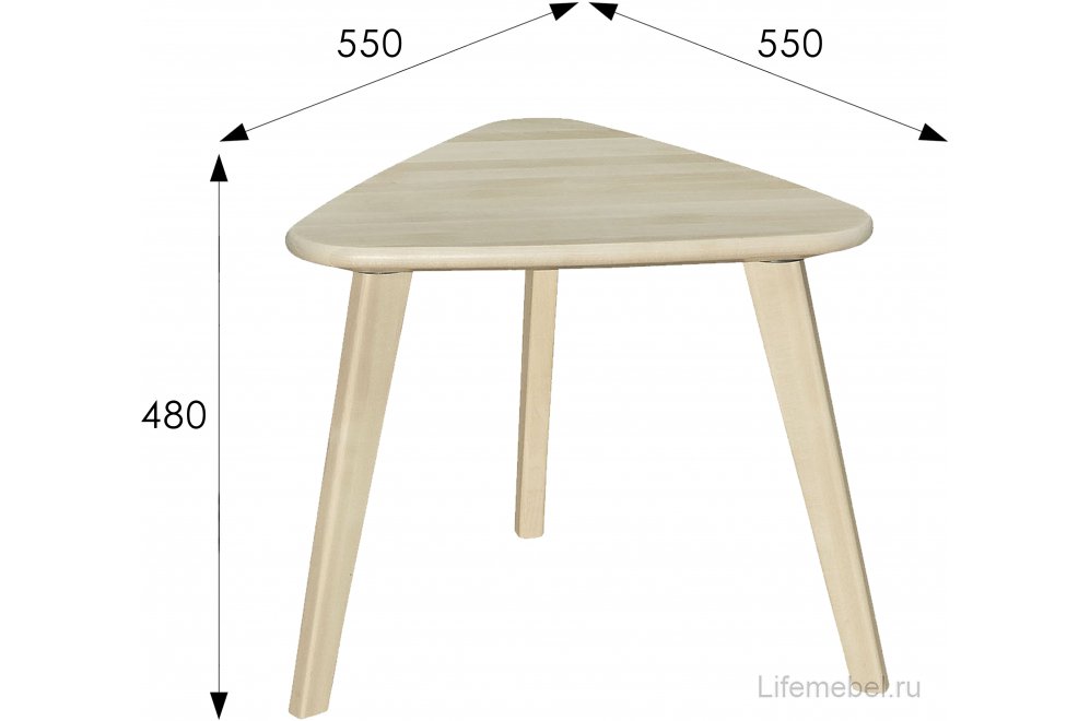 Журнальный столик Ретро лак лак прозрачный