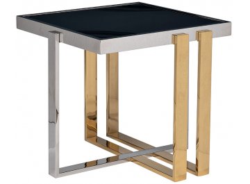 Журнальный столик Рид черный / хром / золото