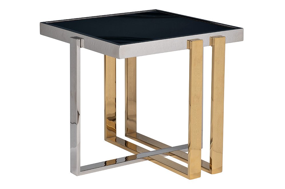 Журнальный столик Рид черный / хром / золото