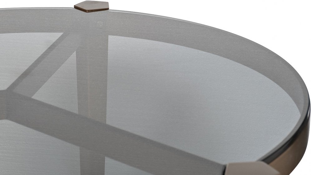 Журнальный столик Роуз прозрачный / бронза