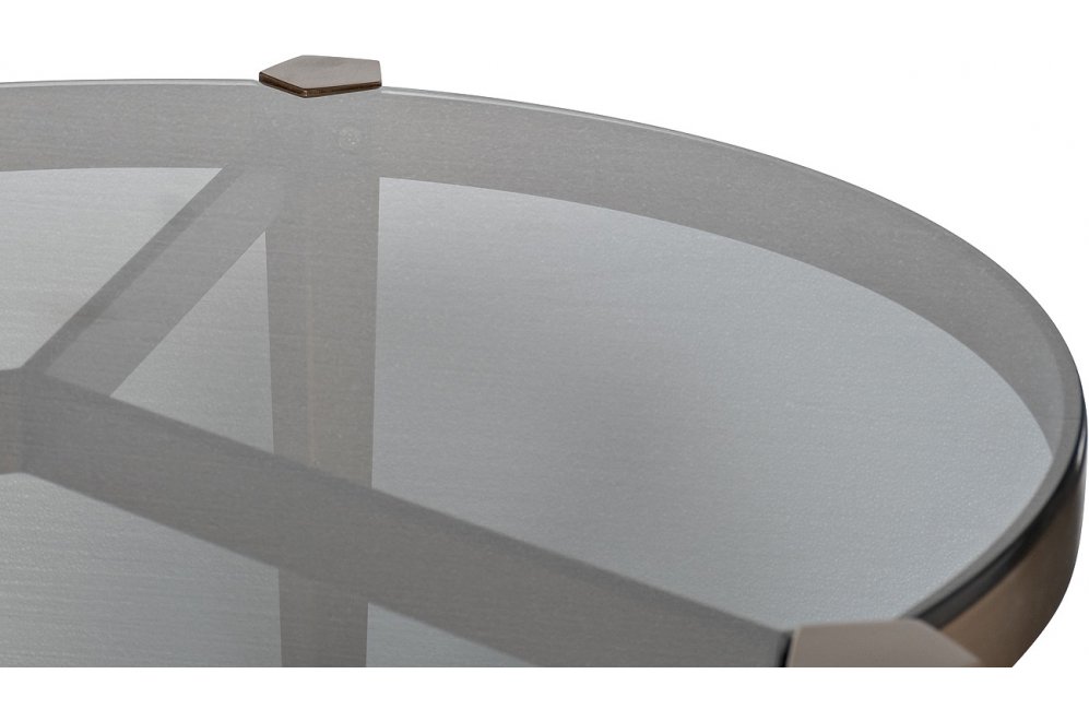 Журнальный столик Роуз прозрачный / бронза