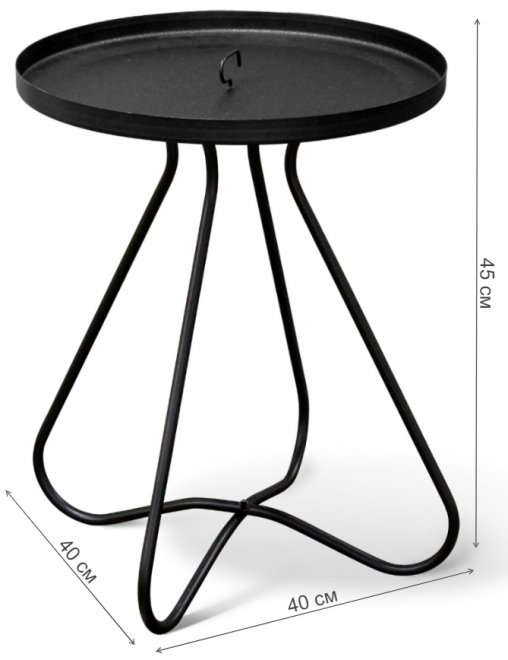 Журнальный столик SHT-CT3 черный муар