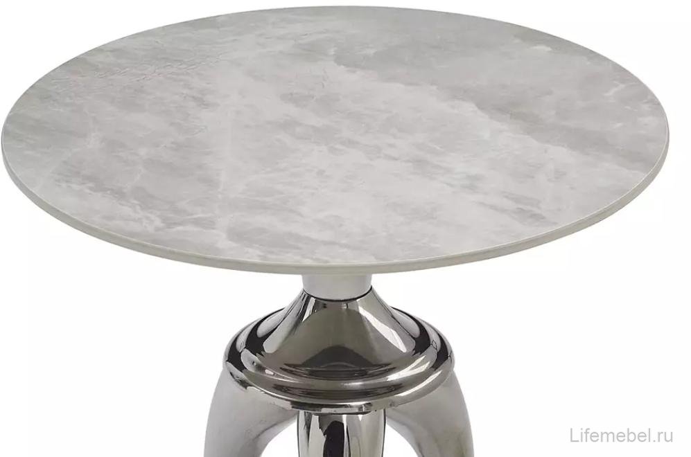 Журнальный столик Snake белый / хром