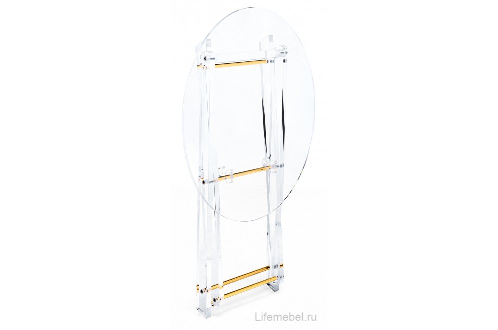 Журнальный столик складной Spirit 40x45 clear / gold