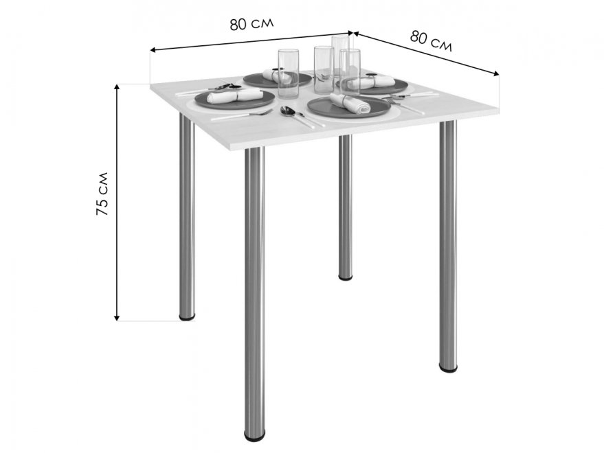 Деревянный стол 2 белый