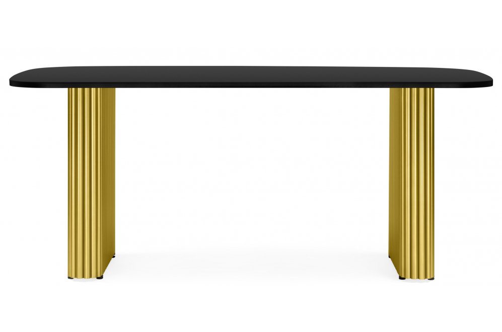 Деревянный стол Бавария B 160 х 90 черная пленка шагрень / золото