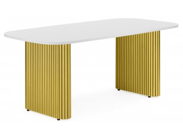 Обеденный стол Бавария B 180 х 90 белая пленка шагрень / черный