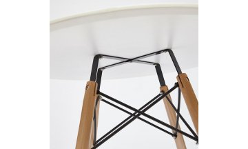 Стол деревянный обеденный Cindy Next/Синди Некст мод.80-MDF D80 белый / натуральный