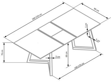 Деревянный стол Tiziano