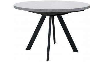 Стол деревянный обеденный DikLine RD100 бетон / черный