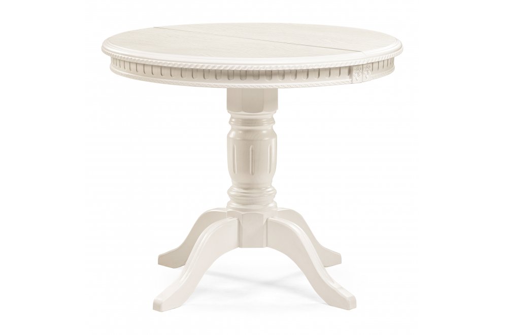 Деревянный стол Долерит круглый бежевый