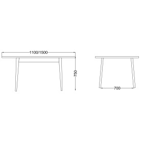 Деревянный стол Дорн