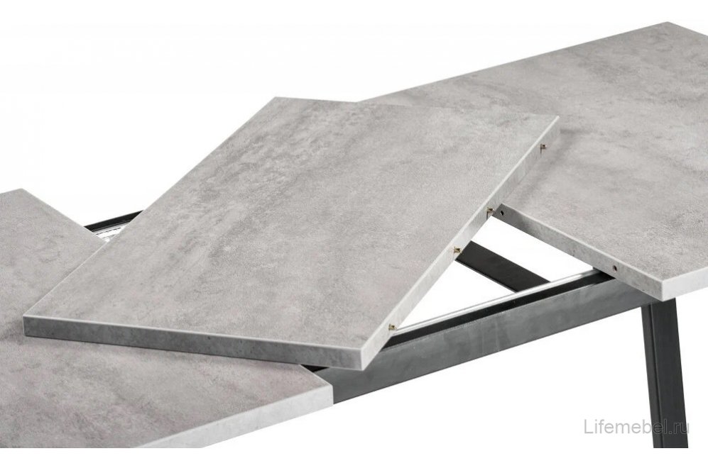 Деревянный стол Джесси бетон портленд / черный