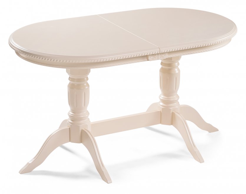 Деревянный стол Эритрин овальный бежевый