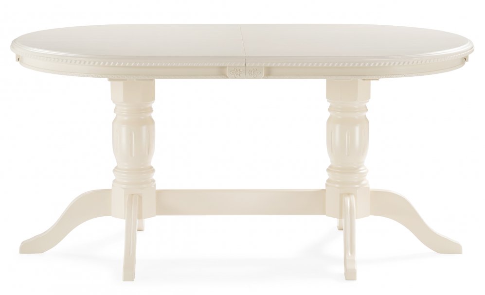 Деревянный стол Эвклаз овальный бежевый