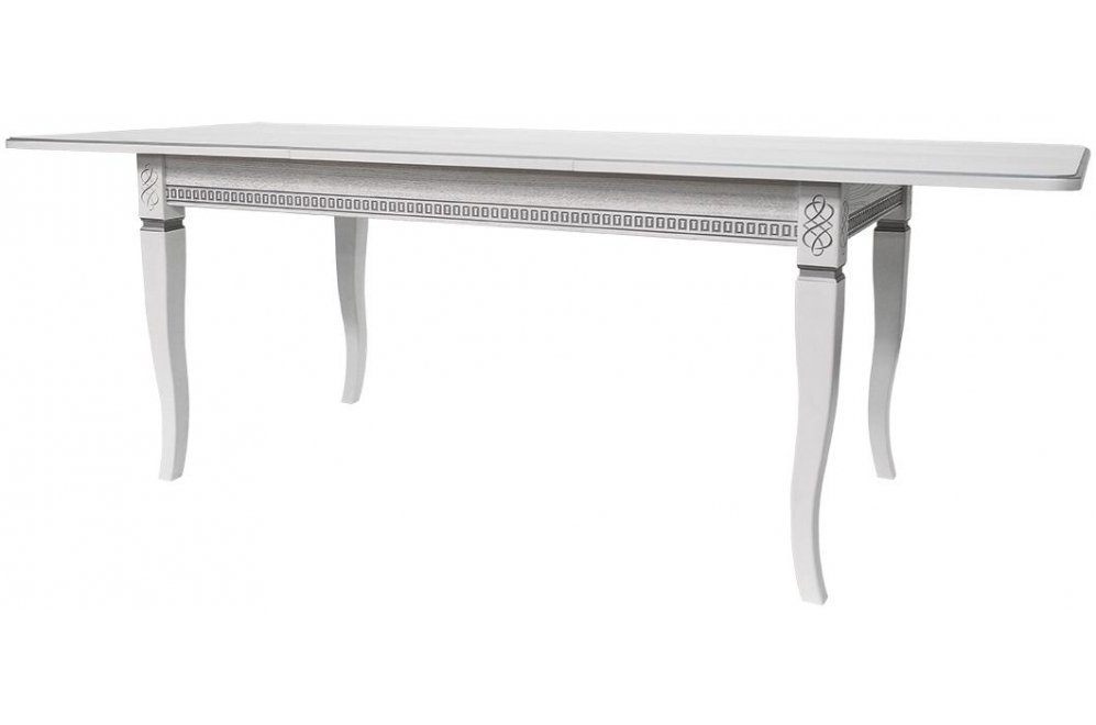 Деревянный стол Фидея 3 120 белый / серебро