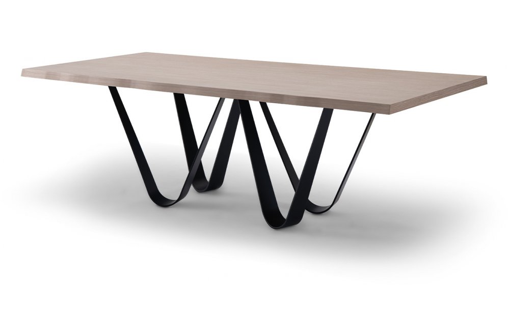 Деревянный стол Флик светлый дуб / бронза