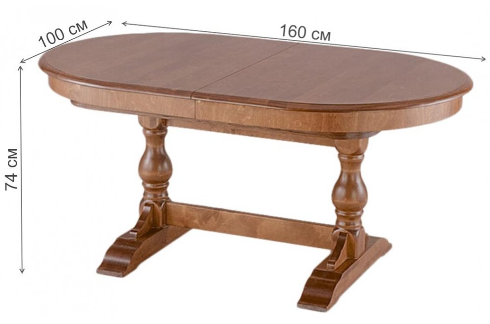 Деревянный стол Гранд орех