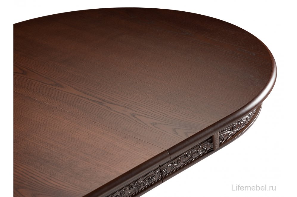 Деревянный стол Кантри 120 овальный орех / коричневая патина