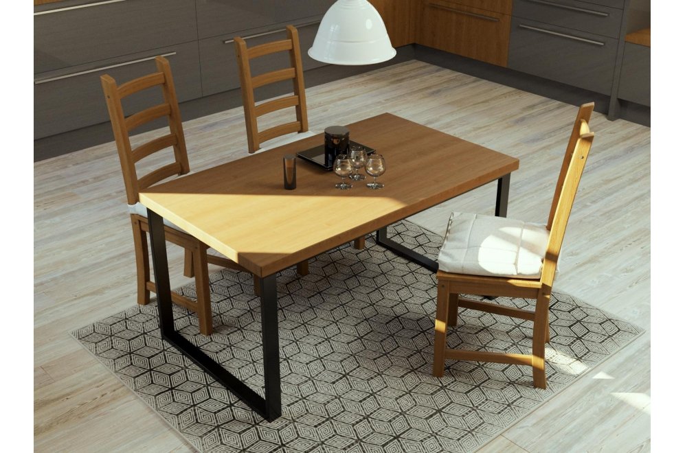 Деревянный стол Loft 90 x 60 см темный дуб