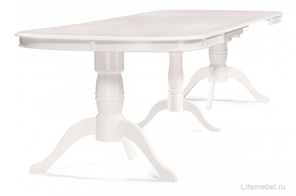 Деревянный стол Louvre 160(337)х106х76 butter white