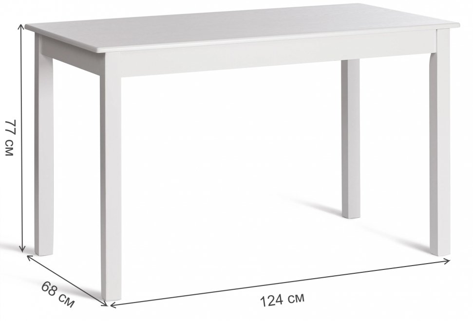 Деревянный стол Moss white белый