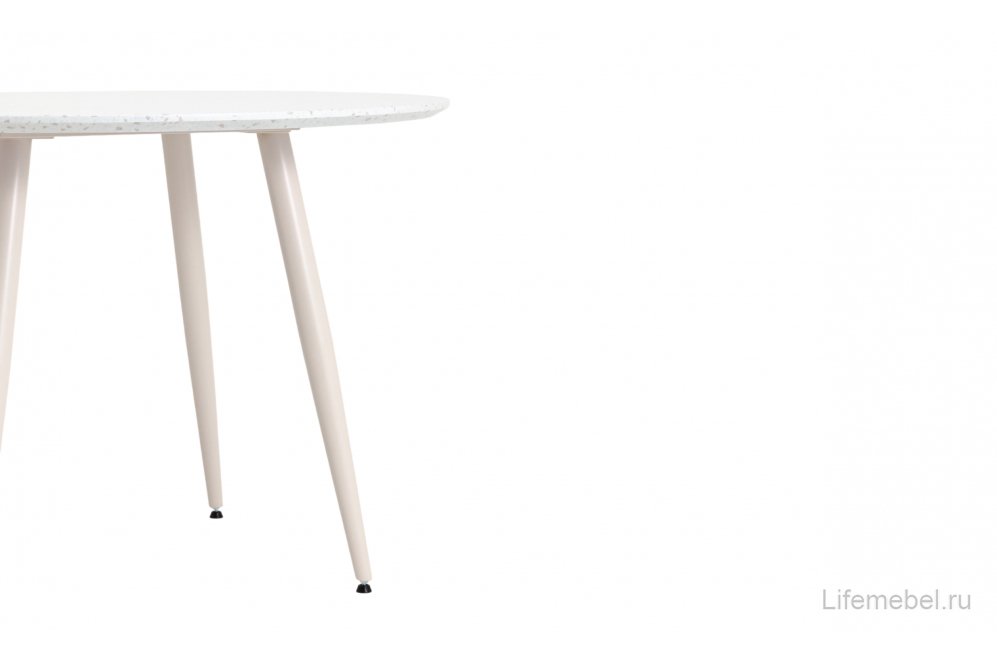 Деревянный стол Нимфа, D90, терраццо