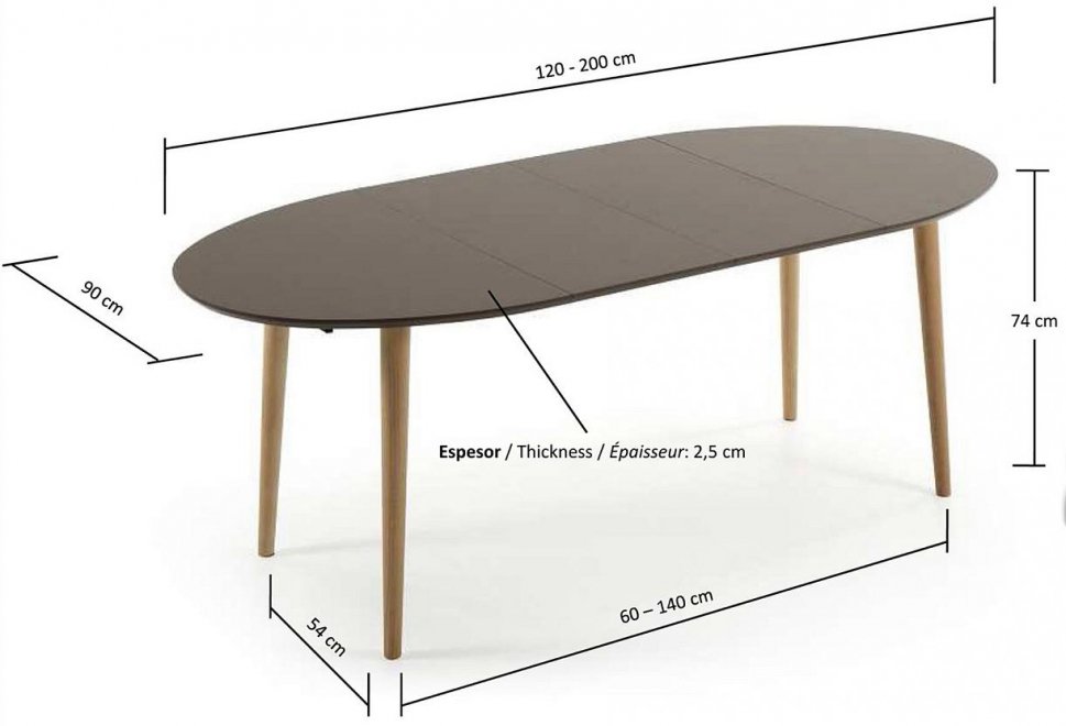 Деревянный стол Oakland коричневый