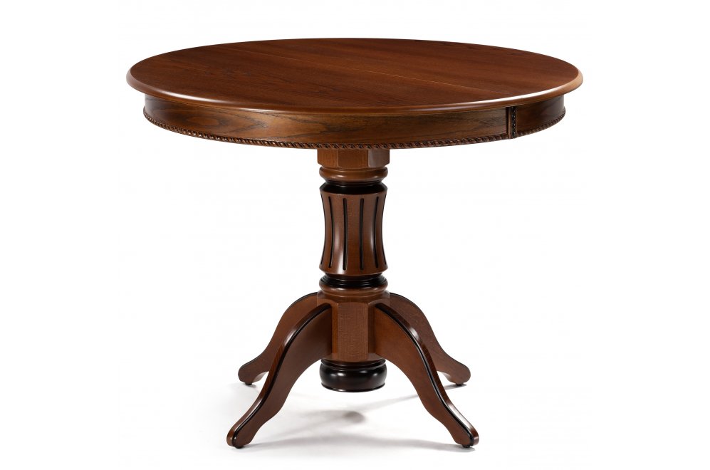 Деревянный стол Павия 100 орех с коричневой патиной