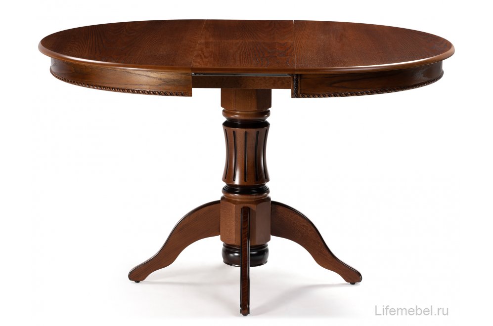 Деревянный стол Павия 100 орех с коричневой патиной