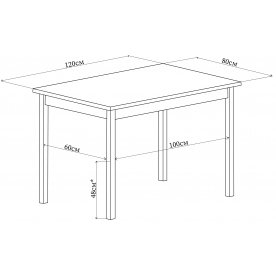 Деревянный стол Румба ПР-1 КМ 07 БЛ / 04 БЛ