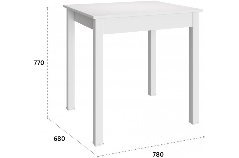 Деревянный стол С-300 белый структурный
