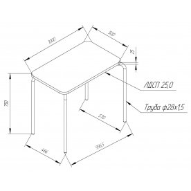Деревянный стол SHT-T35 100/50