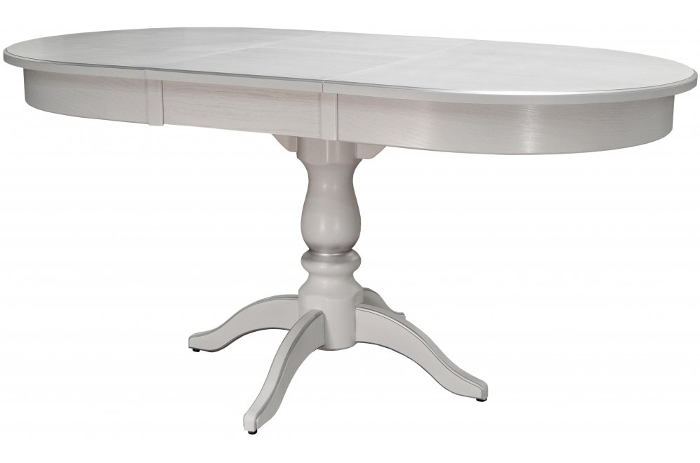 Деревянный стол Тарун 4 120 белый / серебро