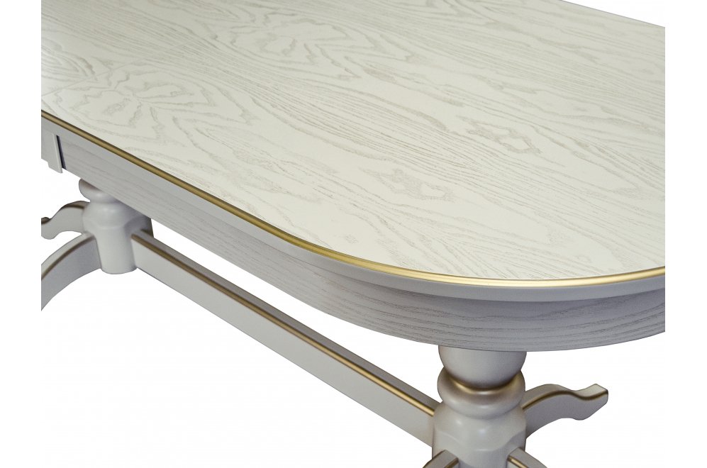Деревянный стол Тарун 5 190 слоновая кость / золото