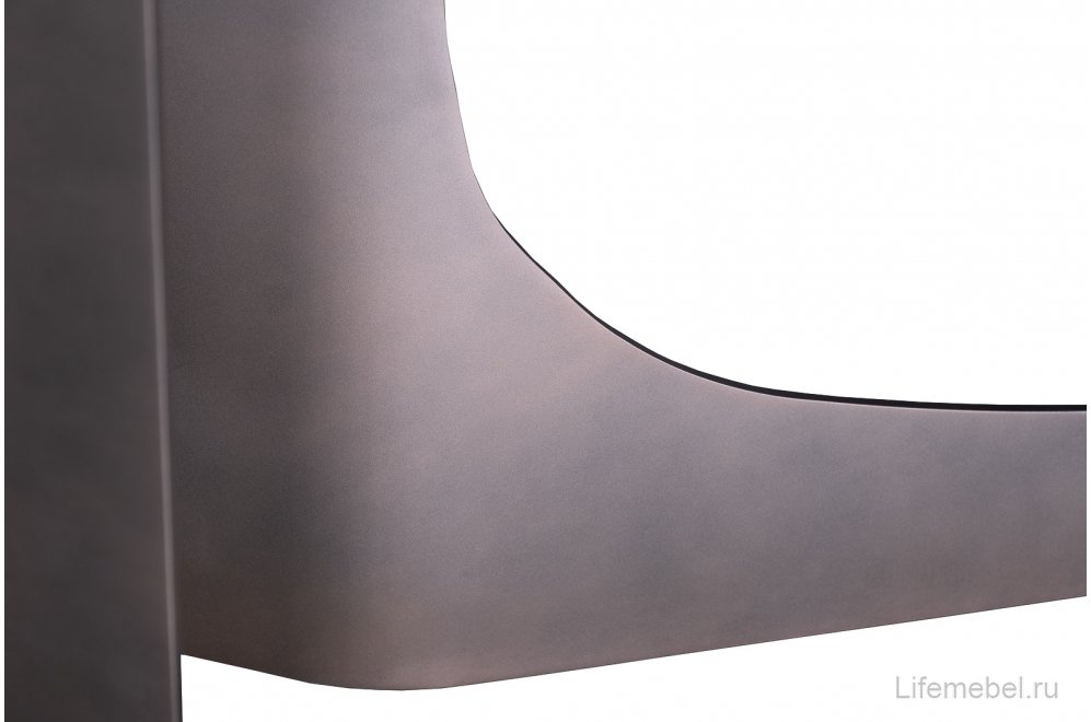 Деревянный стол Травертин светло-серый / бронза