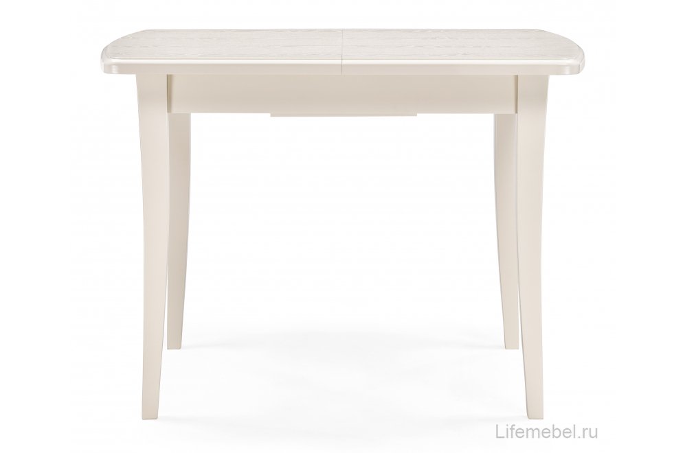 Деревянный стол Цизеан 100(132)х79х75 слоновая кость