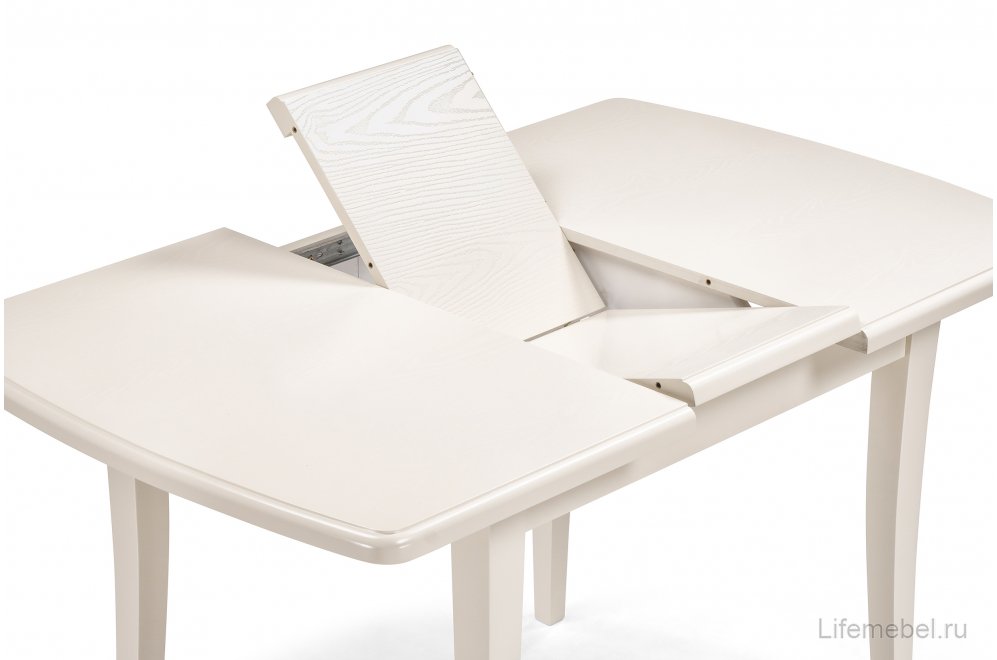 Деревянный стол Цизеан 100(132)х79х75 слоновая кость