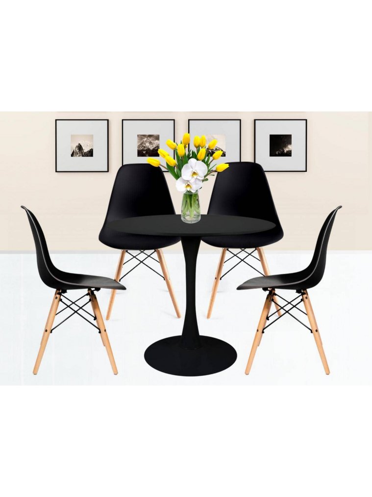 Деревянный стол Tulip 90 черный