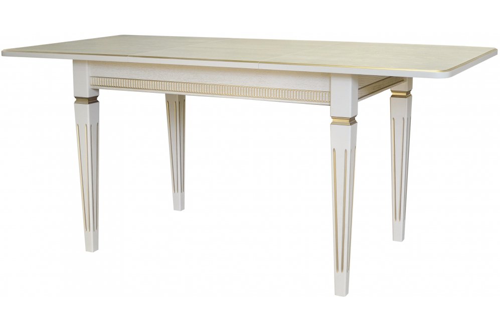 Деревянный стол Васко В 87Н 150 слоновая кость / золото