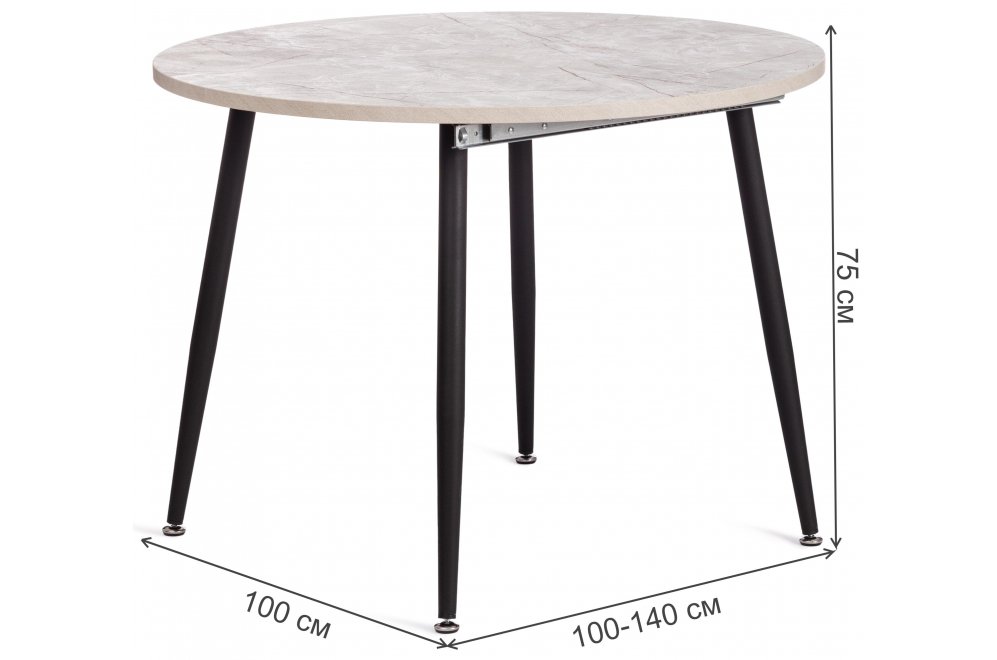 Деревянный стол Veleta черная сосна / черный