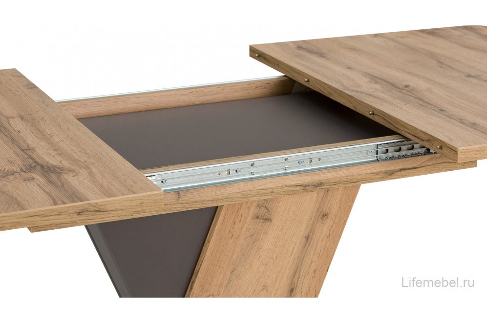 Деревянный стол Вильнюс дуб вотан / вольфрам