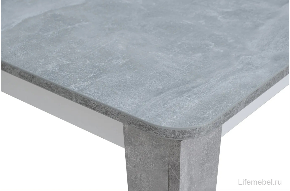 Деревянный стол Edwin бетон / белый